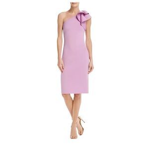 Eliza J One Shoulder Scuba Cocktail Dress Lilac Size 4
